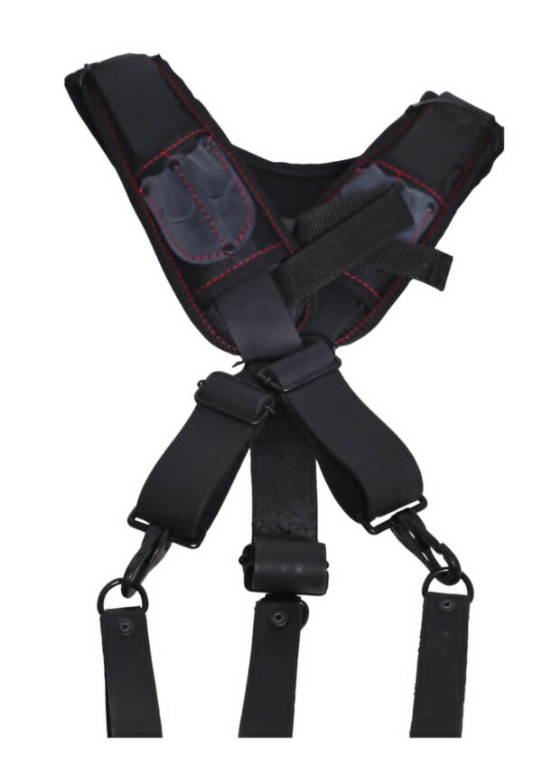 Leather Tool Belt Suspenders TH-1028 by Thor Canada Black/Red