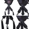 Leather Tool Belt Suspenders TH-1028 by Thor Canada Black/Red