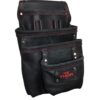 Leather Multi-Pocket Screw Bag (4 Pockets) TH-1029 By Thor Canada Black/Red