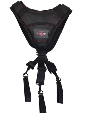 Leather Tool Belt Suspenders TH-1028 by Thor Canada Black/Red