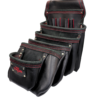 Leather Multi-Pocket Screw Bag (6 Pockets)TH-1024 Black/Red