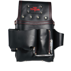 Leather Tool Bag TH-1026 by Thor Canada Black/Red
